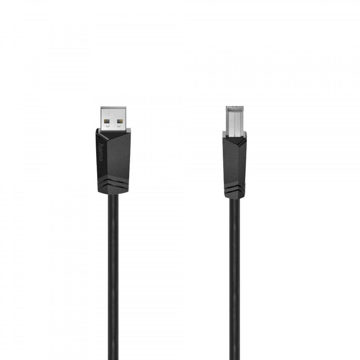 USB 2.0 A til USB B-kabel Hama 00200602 1,5 m Sort