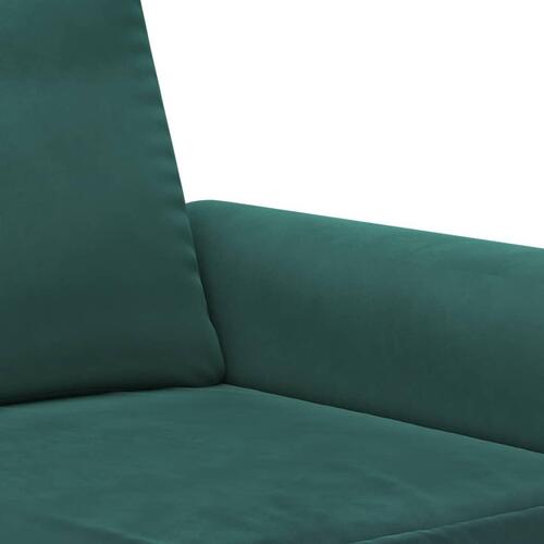 Sofasæt 4 dele med hynder velour mørkegrøn