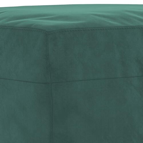 Sofasæt 4 dele med hynder velour mørkegrøn