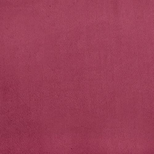 Lænestol med fodskammel 60 cm velour vinrød