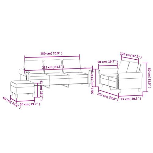 3 personers sofa med hynder velour mørkegrøn