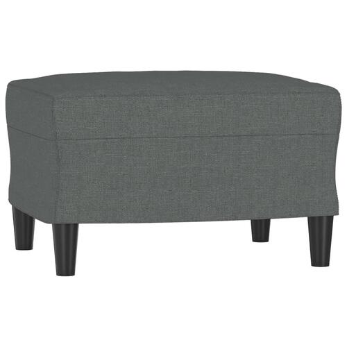 3-personers sofa med fodskammel 180 cm stof Mørkegrå