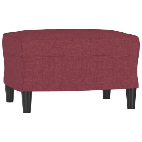 3-personers sofa med fodskammel 180 cm stof Vinrød