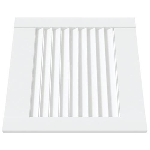 Skabslåger 2 stk. 39,5x39,4 cm lameldesign massivt fyr hvid
