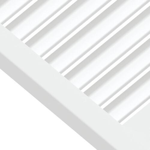 Skabslåger 2 stk. 39,5x39,4 cm lameldesign massivt fyr hvid