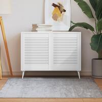 Skabslåger 2 stk. 61,5x49,4 cm lameldesign massivt fyr hvid