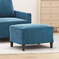 Fodskammel 60x50x41 cm velour blå