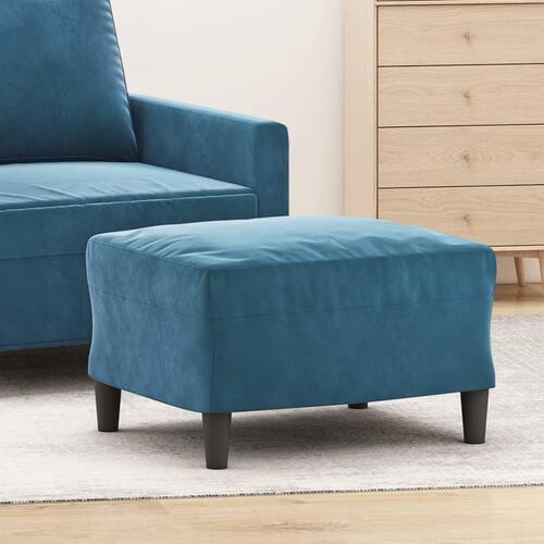 Fodskammel 60x50x41 cm velour blå