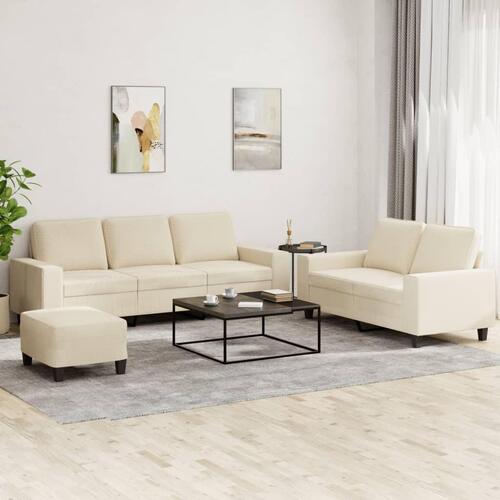 3 personers sofa stof cremefarvet