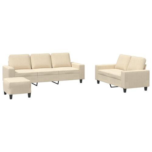 3 personers sofa stof cremefarvet