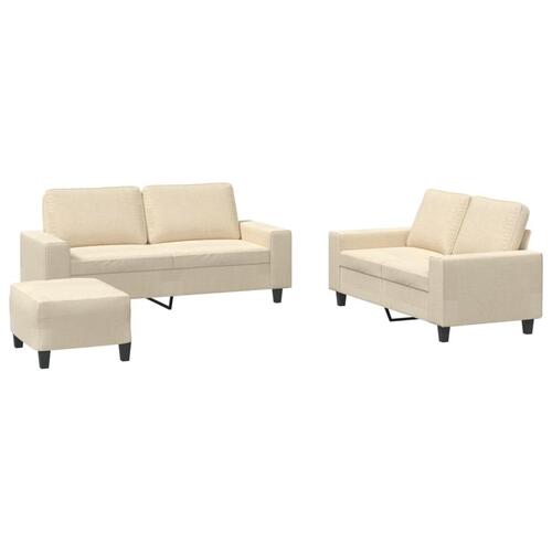 3 personers sofa stof cremefarvet
