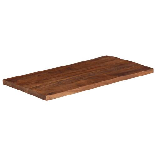 Bordplade 100x60x2,5 cm rektangulær massivt genbrugstræ