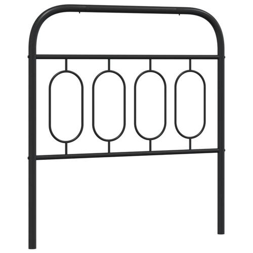 Sengegavl 80 cm metal sort