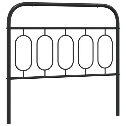 Sengegavl 100 cm metal sort