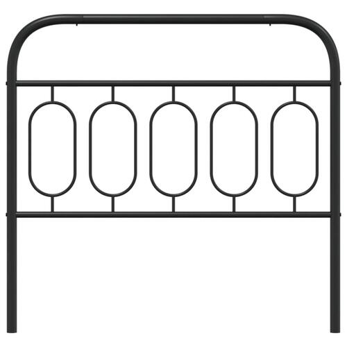 Sengegavl 100 cm metal sort