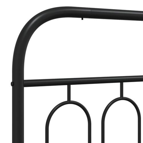 Sengegavl 100 cm metal sort