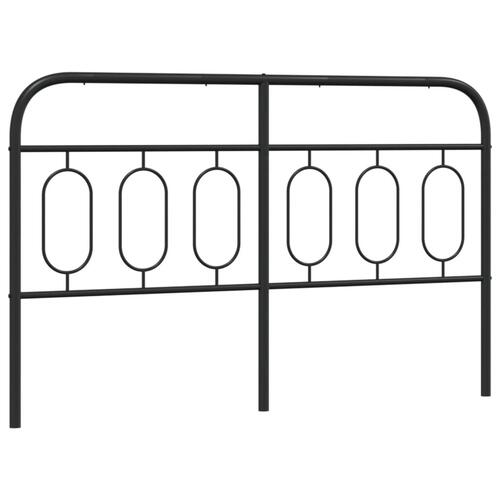 Sengegavl 140 cm metal sort