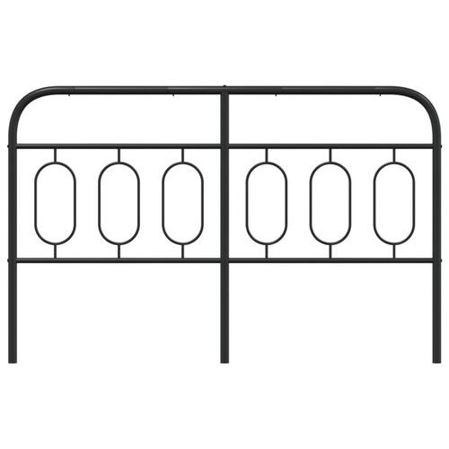 Sengegavl 140 cm metal sort