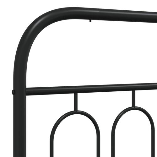Sengegavl 140 cm metal sort
