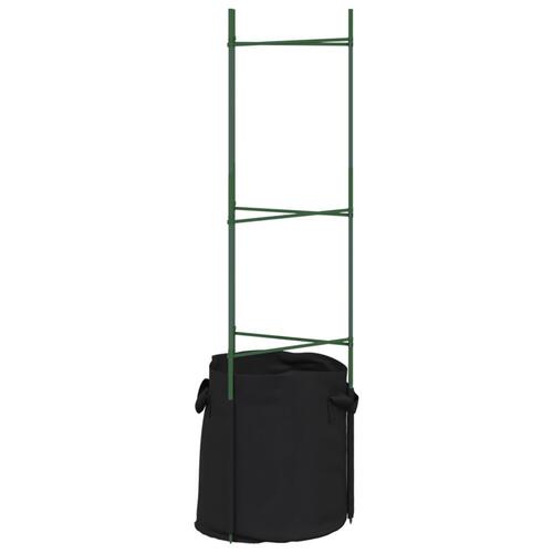 Plantestativer med planteposer 2 stk. 116 cm stål og PP