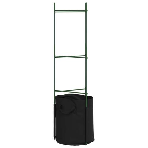 Plantestativer med planteposer 2 stk. 116 cm stål og PP
