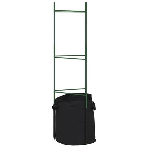 Plantestativer med planteposer 2 stk. 116 cm stål og PP