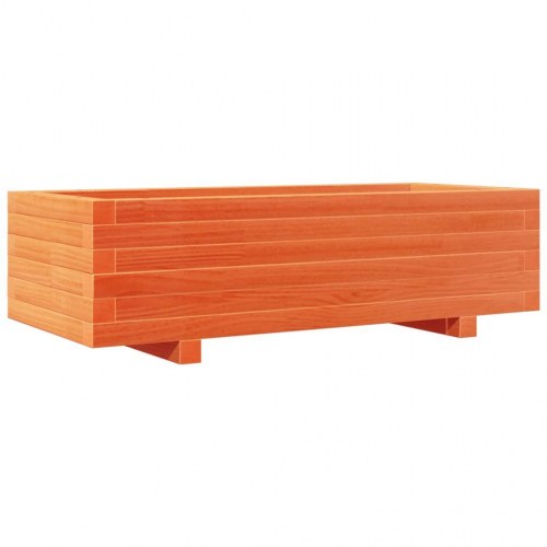 Plantekasse i massivt fyrretræ 90 x 40 x 26,5 cm - gyldenbrun