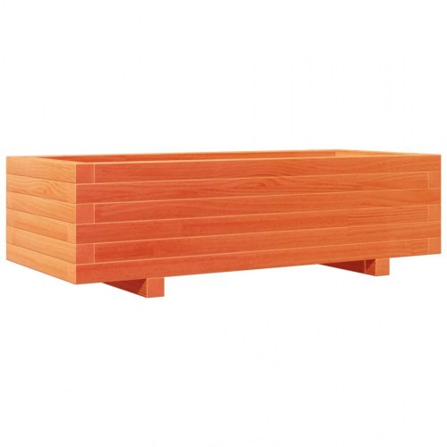 Plantekasse i massivt fyrretræ 90 x 40 x 26,5 cm - gyldenbrun