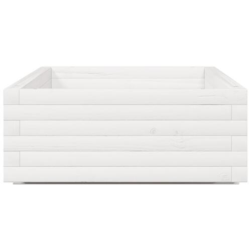 Plantekasse 110x60x26,5 cm massivt fyrretræ hvid