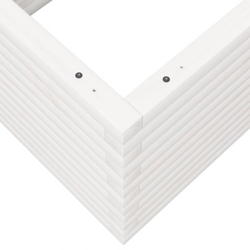 Plantekasse i massivt fyrretræ 110 x 60 x 46 cm - hvid