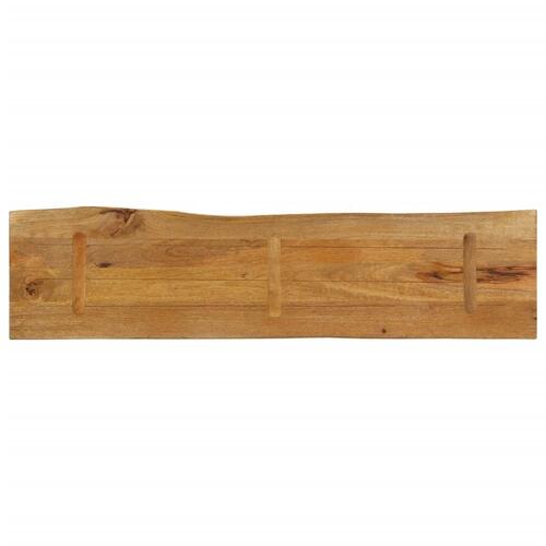 Bordplade 160x40x2,5 cm naturlig kant massivt mangotræ