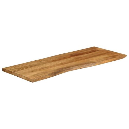 Bordplade 140x60x2,5 cm naturlig kant massivt mangotræ