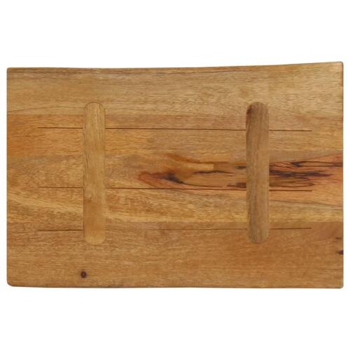 Bordplade 60x40x3,8 cm naturlig kant massivt mangotræ