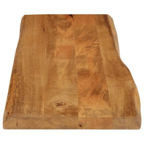 Bordplade 110x40x3,8 cm naturlig kant massivt mangotræ