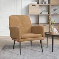 Lænestol 62x79x79 cm velour brun