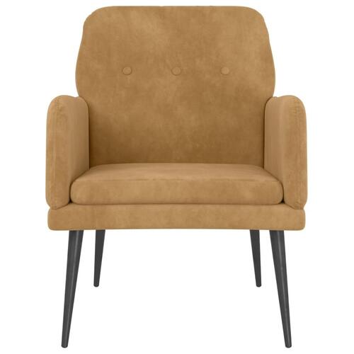 Lænestol 62x79x79 cm velour brun