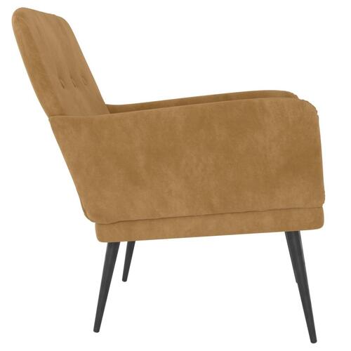 Lænestol 62x79x79 cm velour brun
