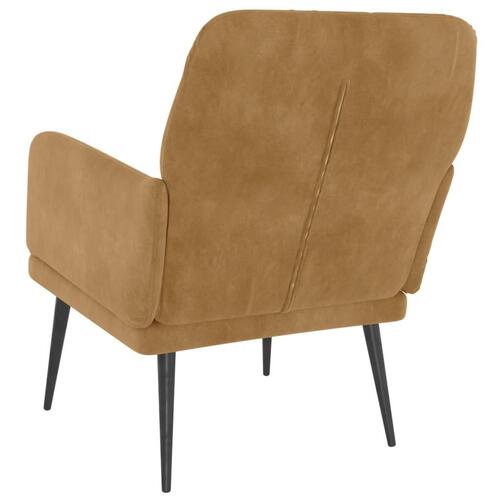 Lænestol 62x79x79 cm velour brun