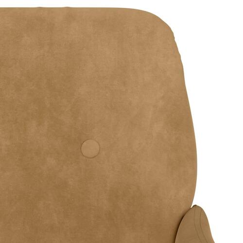 Lænestol 62x79x79 cm velour brun