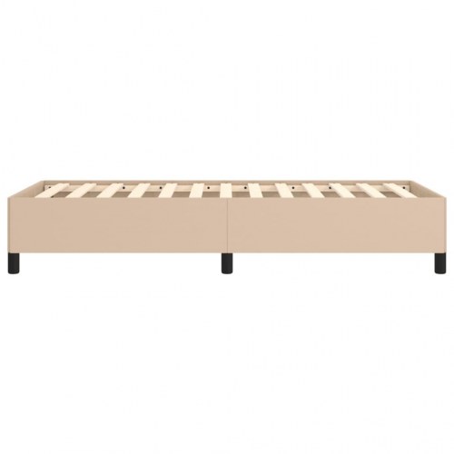 Sengeramme 100×200 cm i kunstlæder - cappuccino