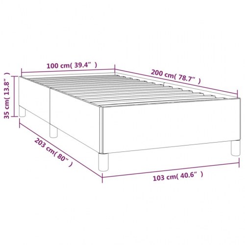 Sengeramme 100×200 cm i kunstlæder - cappuccino