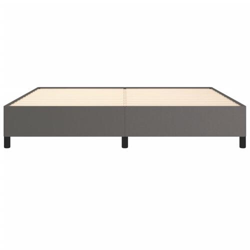 Sengeramme 200x200 cm kunstlæder grå