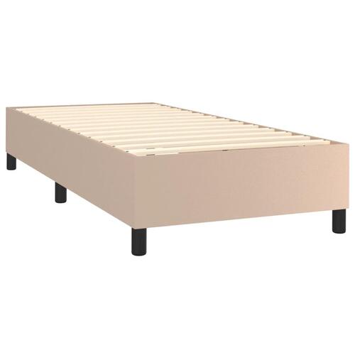 Sengeramme 100x200 cm kunstlæder cappuccinofarvet