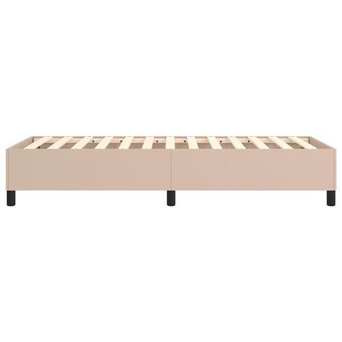 Sengeramme 100x200 cm kunstlæder cappuccinofarvet