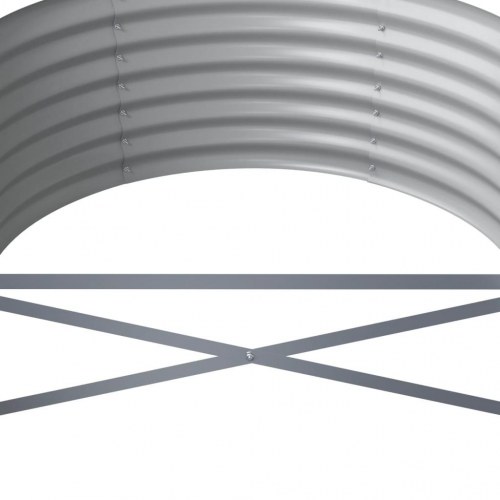 Plantekrukke/højbed 440×80×36 cm - galvaniseret stål, antracitgrå