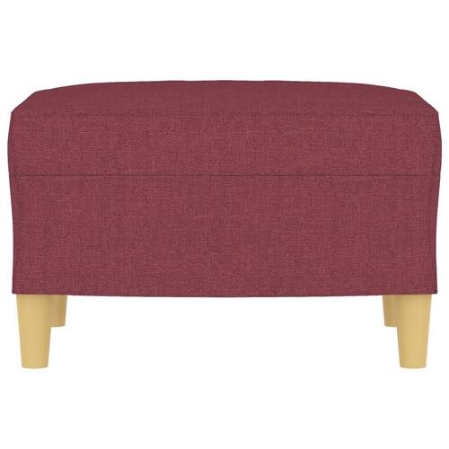 Fodskammel 60x50x41 cm stof vinrød