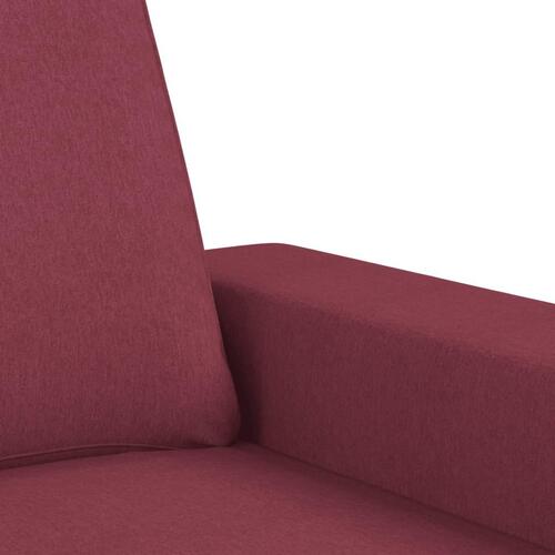 Sofasæt 4 dele stof vinrød