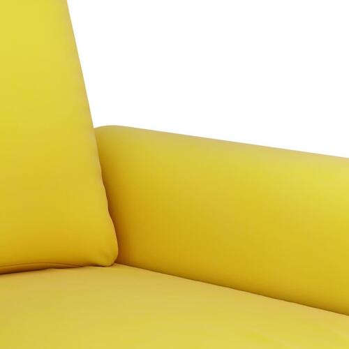 Sofasæt 4 dele med hynder velour gul