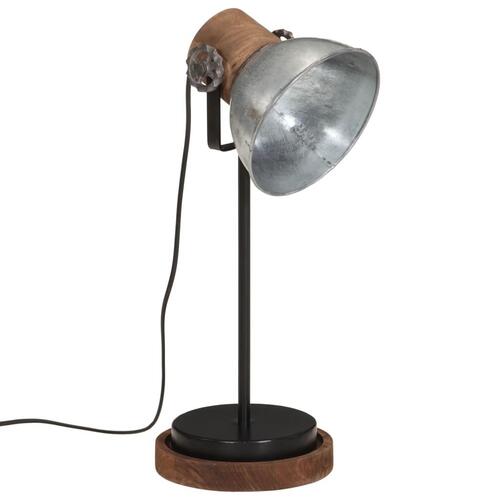 Skrivebordslampe 17x17x50 cm 25 W E27 vintagesølv