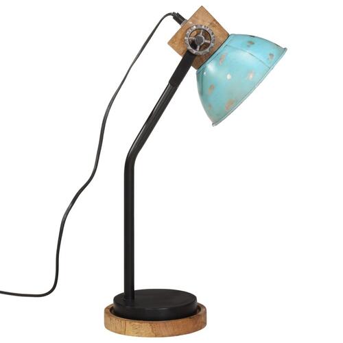 Skrivebordslampe 25 W 18x18x60 cm E27 rustik blå